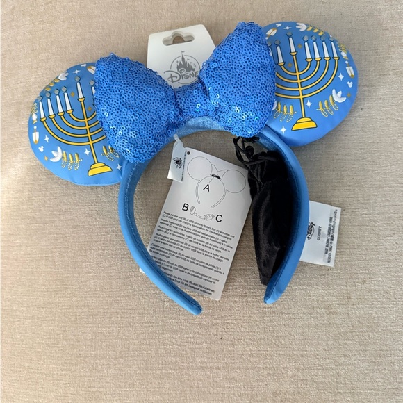 Disney Hanukkah Menorah Holiday Light Up Minnie Mouse Ears Headband USB Charger - Picture 7 of 7